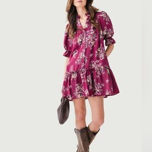 Fate Short Puff Sleeve Mini Dress